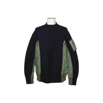 Sacai Sponge Sweat X MA-1 Pullover