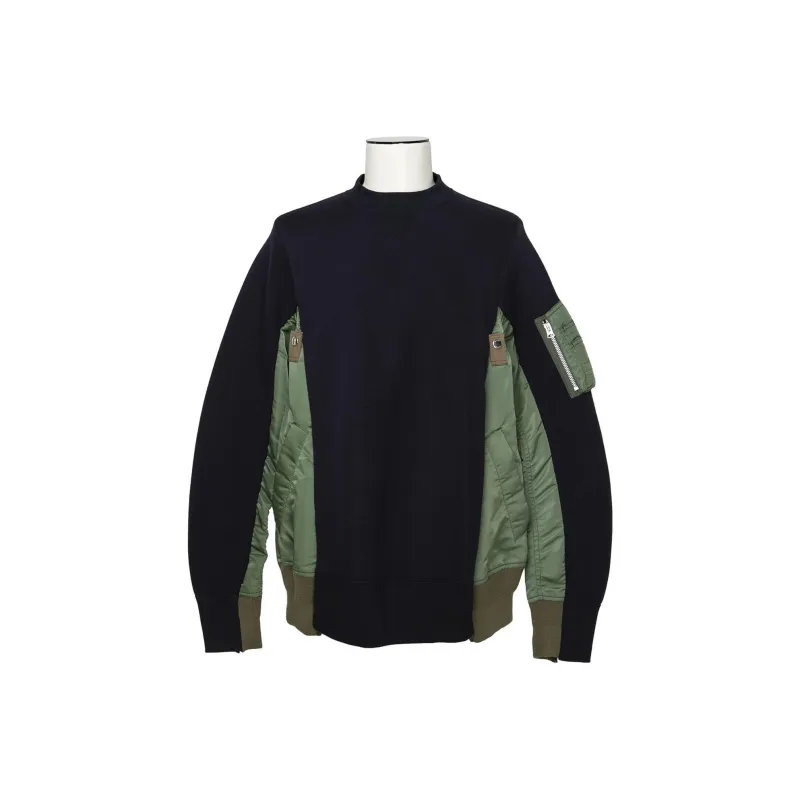 Sacai Sponge Sweat X MA 1 Pullover-0