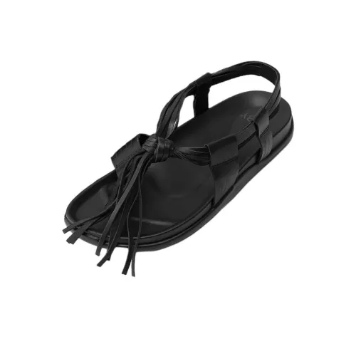 Jiangnan Commoner 일자 스트랩 샌들 블랙 여성