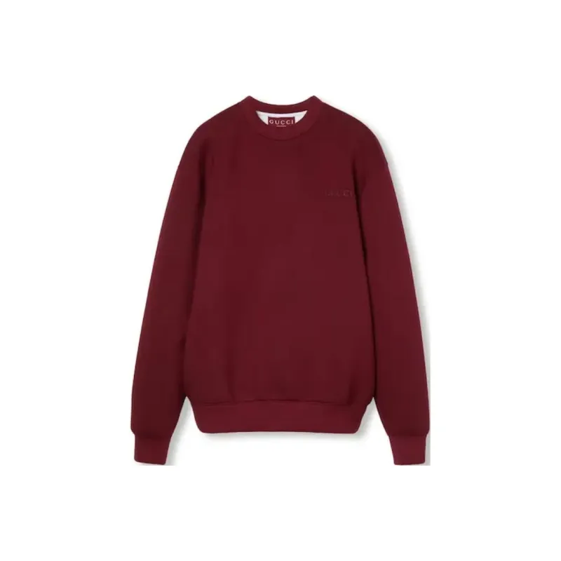 GUCCI Logo Embroidered Crewneck Sweatshirt-0