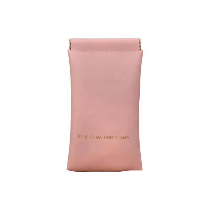 OUZIHUANG PU Eyeglass Pouch Medium Size Unisex White/Pink/Brown/Black-4