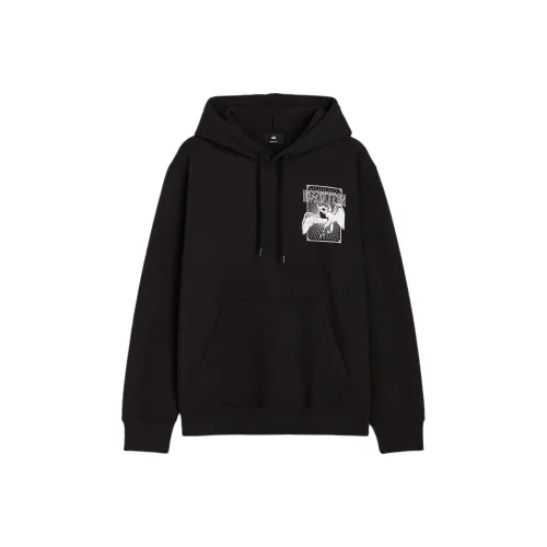 H&M Sweatshirt Men's Black/Zeppelin Spaceship