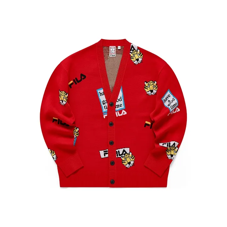 FILA Co branded Year Of The Tiger Collection Sweater Unisex Legend Red-0