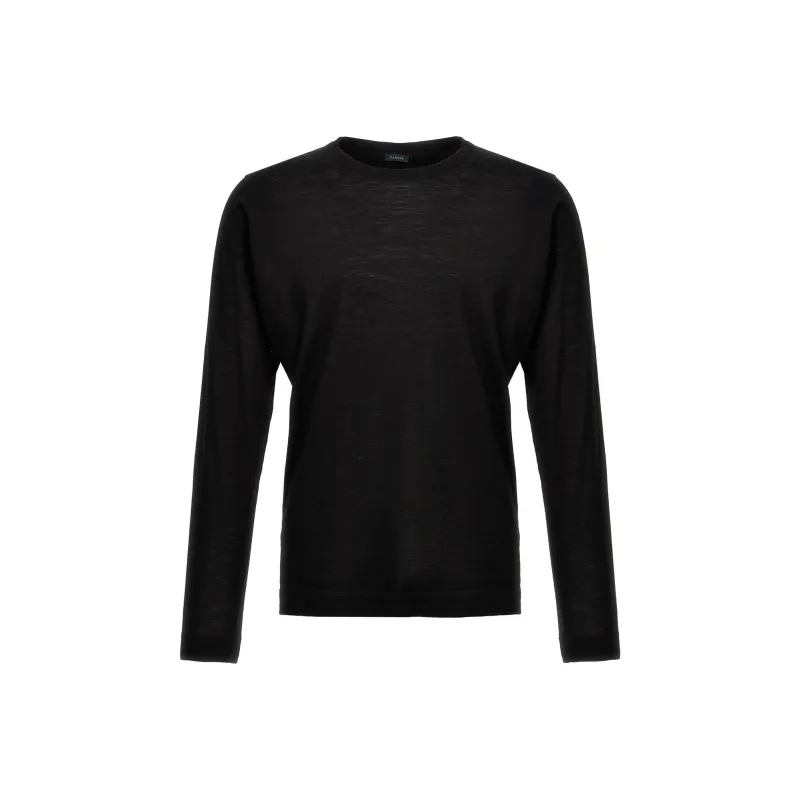 Zanone Long-Sleeved Crewnek Knitted Top-0