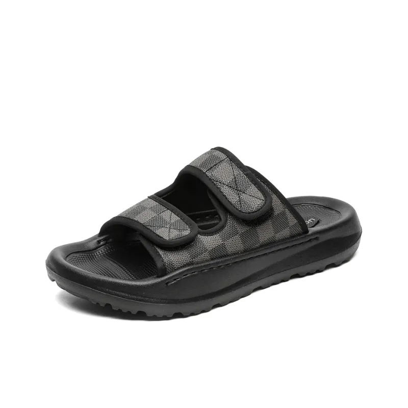ΛOLUNKΛ Slip Resistant Slide Slippers Men's Black-1