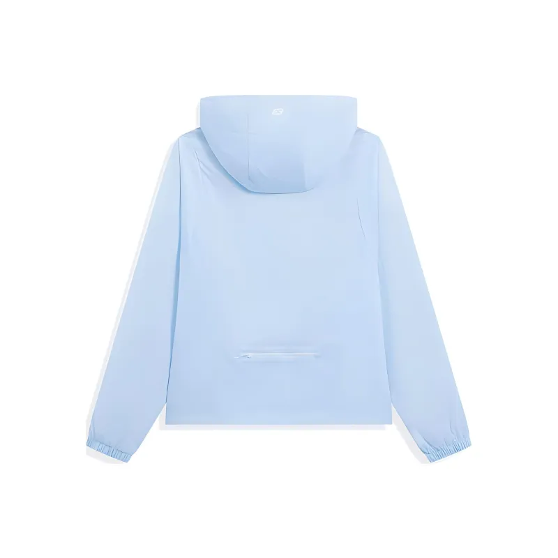 XTEP Trench Coat Women's Clearwater Blue-1