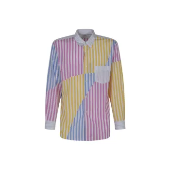 COMME DES GARCONS SHIRT Striped Panelled Shirt