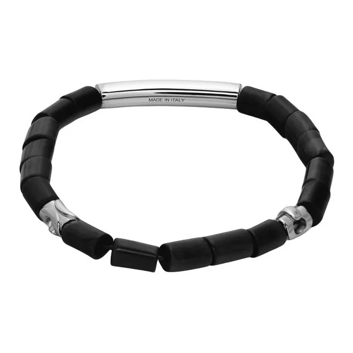 FERRAGAMO Brass, Bead, Gemstone Bracelets Unisex Black-1