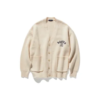Nautica White Sail Sweater Cardigan Men's