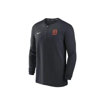 Nike Detroit Tigers Authentic Collection Game Time Men's Nike Dri-FIT Mlb 1/2-Zip Long-Sleeve Top