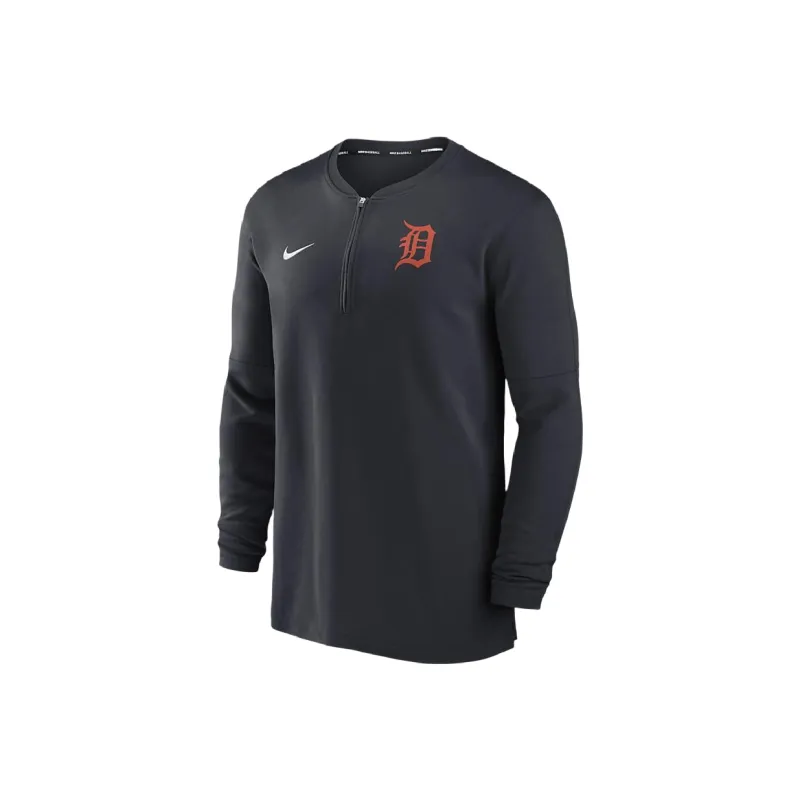 Nike Detroit Tigers Authentic Collection Game Time Men's Nike Dri-FIT Mlb 1/2-Zip Long-Sleeve Top-0
