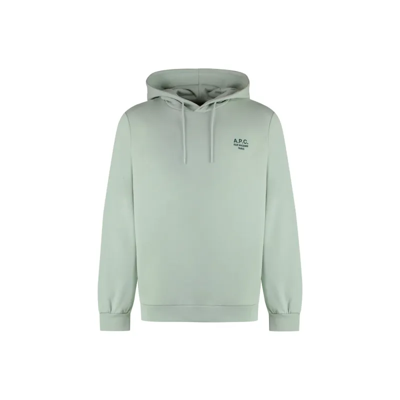 A.P.C Logo Embroidered Drawstring Hoodie-0
