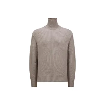 Moncler Logo Patch Turtleneck Knit Jumper