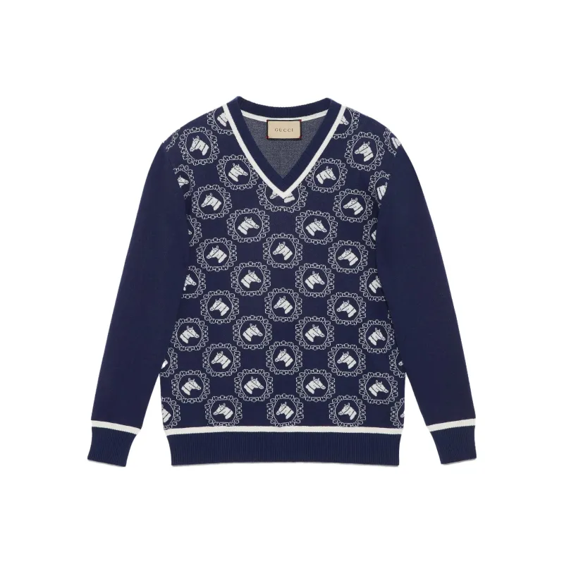GUCCI Sweaters Men Blue-0