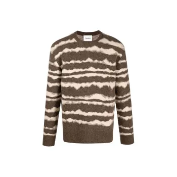 NANUSHKA Abstract Striped Crewneck Jumper