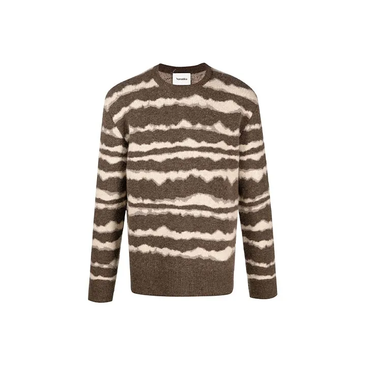 NANUSHKA Abstract Striped Crewneck Jumper-0