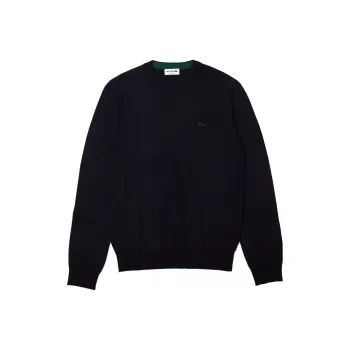 LACOSTE Logo Patch Crewneck Knitted Jumper