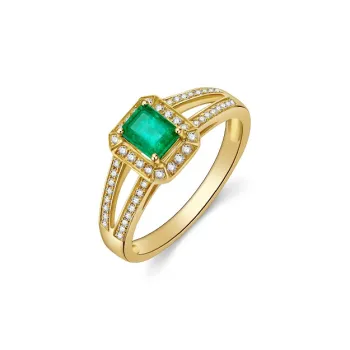 IL&CO. Natural Emerald Rings Women's