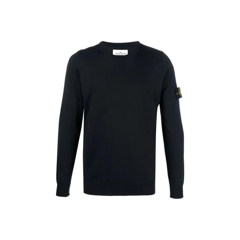 STONE ISLAND Logo patch Crew neck Jumper-0
