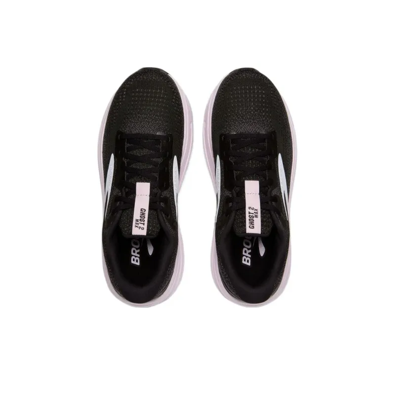 Brooks Ghost Max 2 Cushioning, Slip Resistant, And Breathable Low Top Running Shoes Women's Black-2