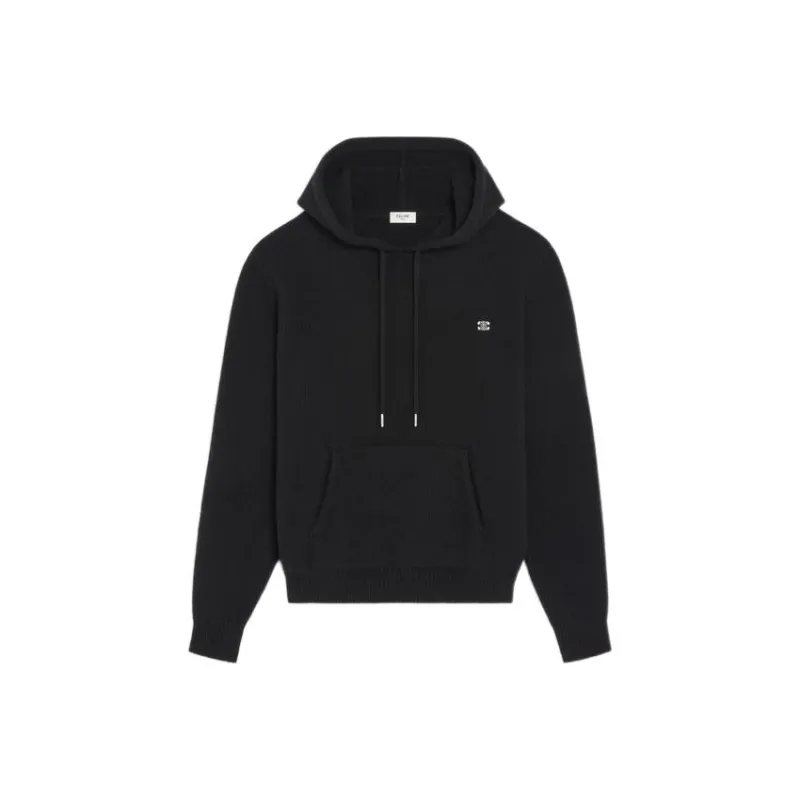 CELINE Triomphe Hooded Sweater In Cashmere Wool-0