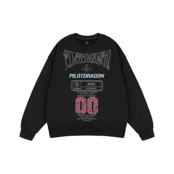 PILOTDRAGON P&D 24FW Sweatshirt Unisex Black White