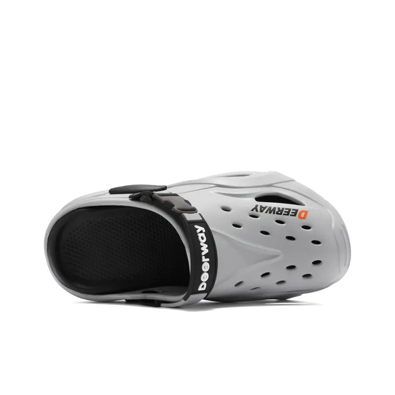 DEERWAY Beach Slippers Clogs Men's Gray-3