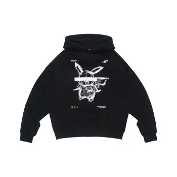 HARSH AND CRUEL Ink Wash Style Hand Drawn Comic Print Hoodie Unisex