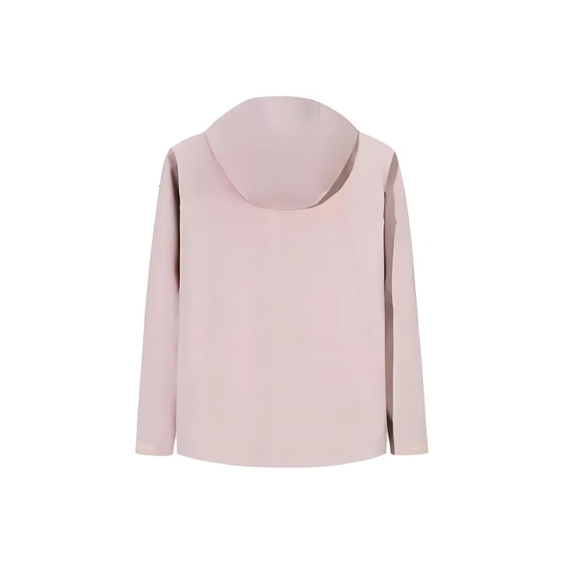 Anta Outdoor Collection Wind And Water Repellent Windbreaker Jacket Women's Frosted Taro Pink-1