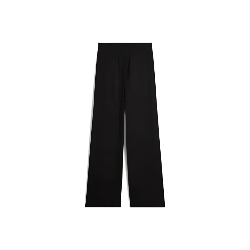 PUMA Ess Elevated High Waist Straight Leg Rib Pants Women's-1