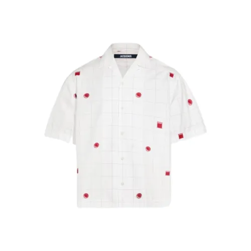 Jacquemus La Chemise Jean Laboratory Jacquard Bowling Shirt