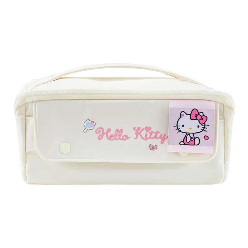 Sanrio Hello Kitty Polyester Handbag Makeup Bag Women's Beige-0
