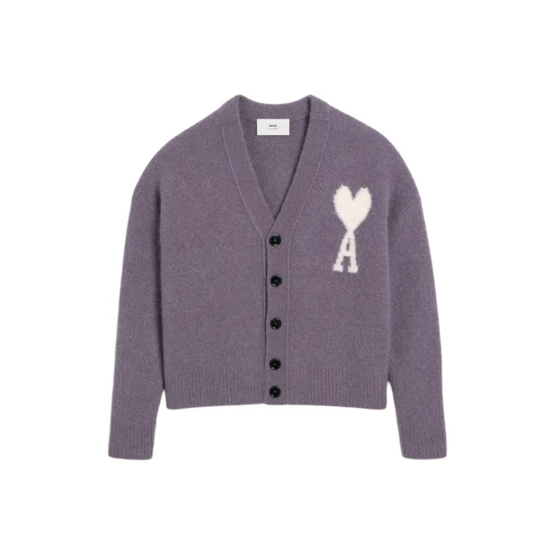 Ami Off White Adc Cardigan-0