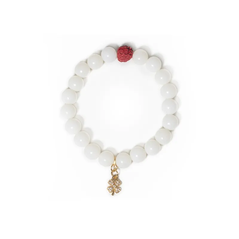Three Treasures White Jade Bodhi Bracelets Unisex-6