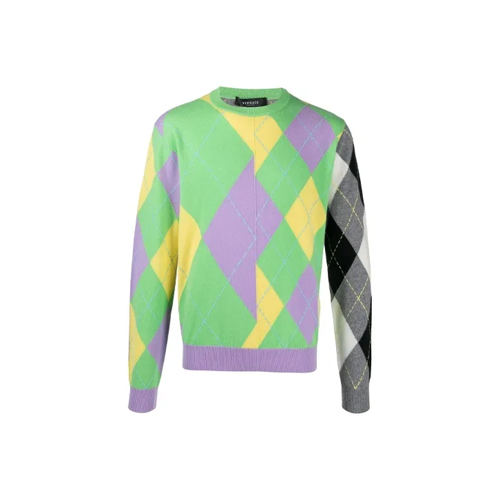 VERSACE Cashmere Sweaters Men Green-0