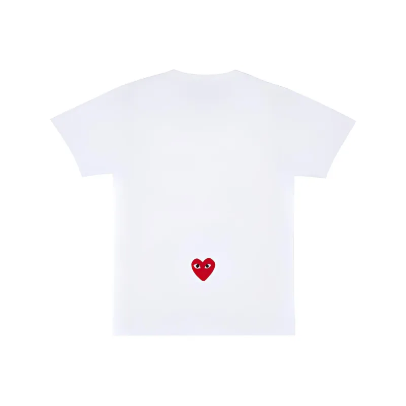 Converse X CDG Play CDG Play X Converse T Shirts Women's White-1
