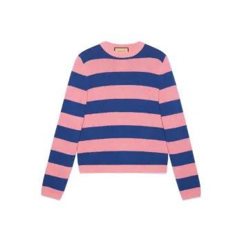 GUCCI Cashmere Sweaters Men Blue Pink
