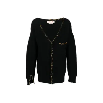 MARNI Long Sleeve V Neck Cardigan