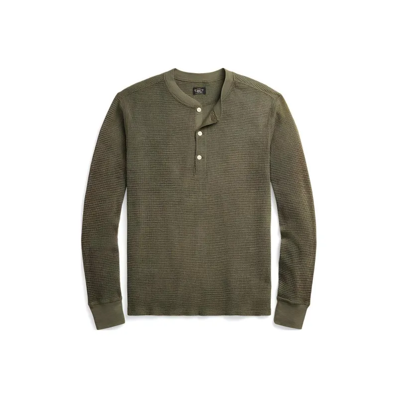 Ralph Lauren Waffle-knit Henley Top-0