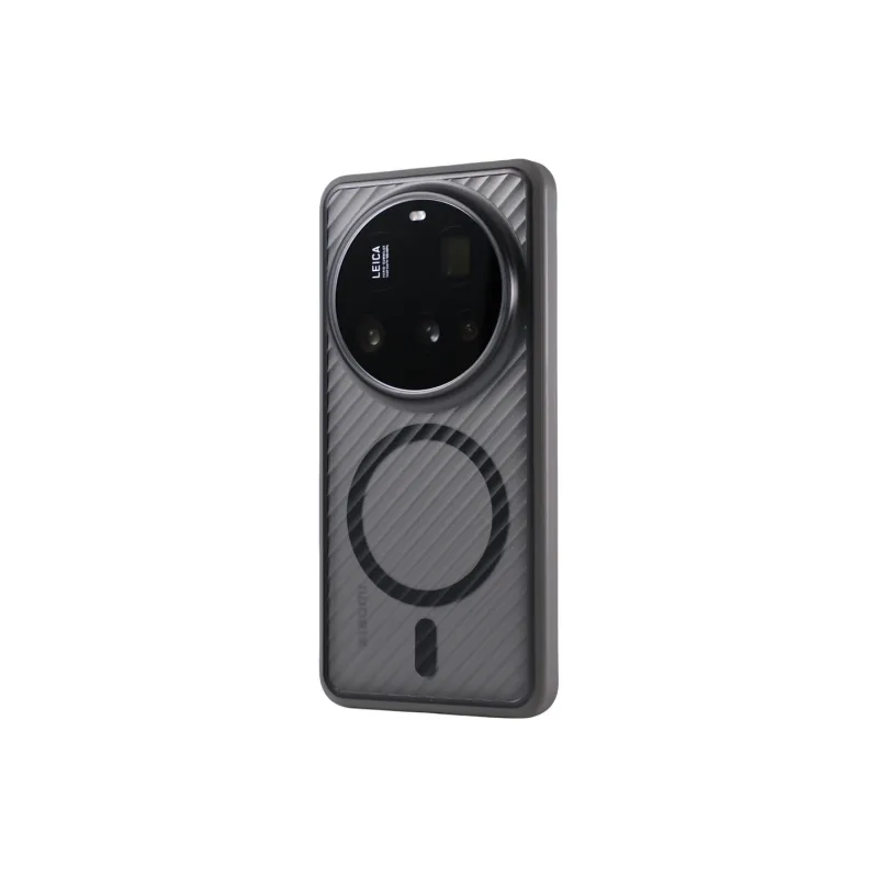DEPA PC Material Semi Transparent Wave Twill Magnetic Phone Cases Compatibility With Xiaomi 13 15 Collection Minimalist-1
