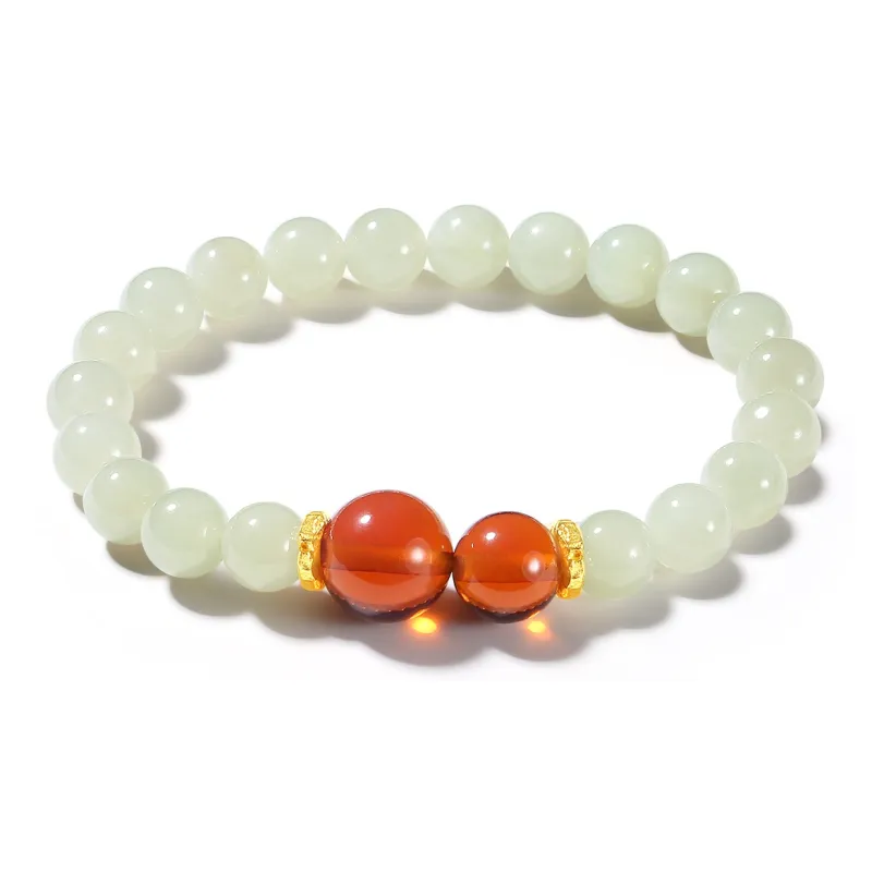 PUTUOSHANWENCHUANG Cinnabar Bracelets Unisex-3