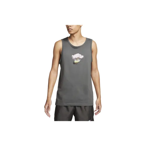 Nike Tank Tops Men's Gray Cast Iron
