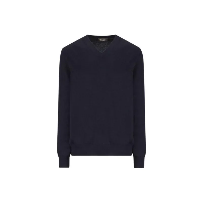 Loro Piana Long Sleeved V Neck Jumper-0