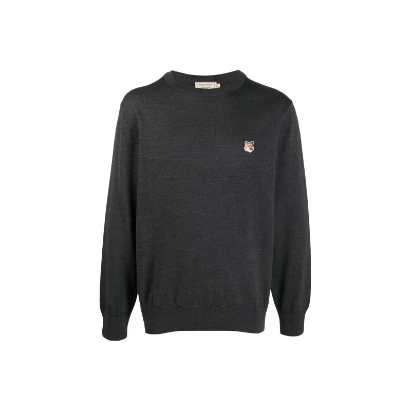 Maison Kitsuné Fox Head Patch Long Sleeved Jumper-0