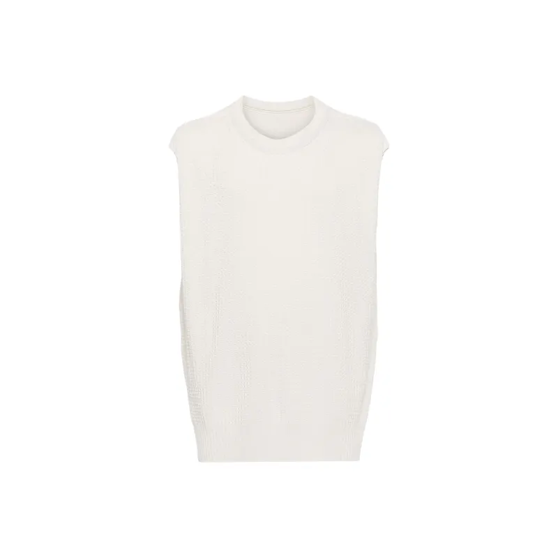 Homme Plissé Issey Miyake Crewneck Sleeveless Ribbed Jumper-0