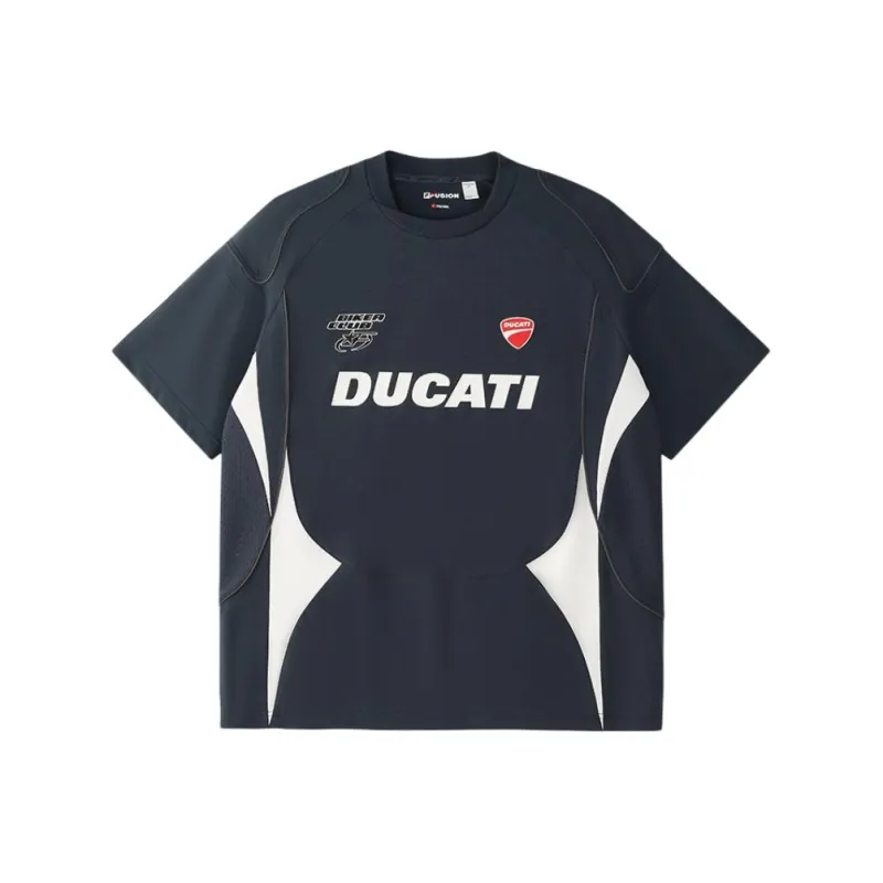 FILA FUSION x DUCATI FILA FUSION X T Shirt Men's Dark Pentad Blue-0