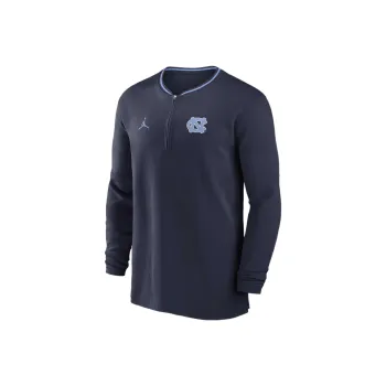 JORDAN North Carolina Tar Heels Sideline Coach Men's JORDAN Dri FIT College 1/2 Zip Long Sleeve Top
