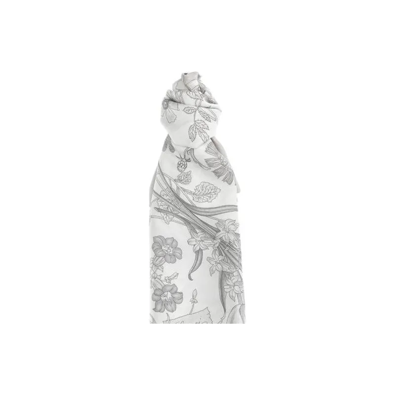 GUCCI Silk Scarves Women's Gray-1