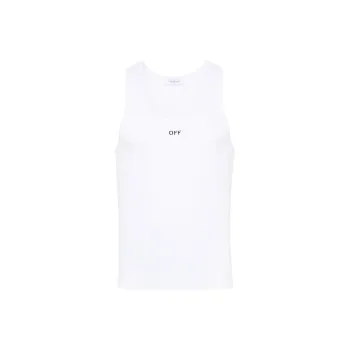 OFF WHITE Logo print Cotton Tank Top