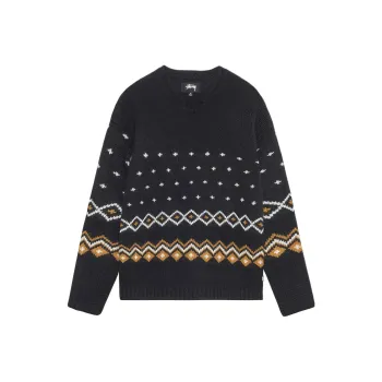 Stussy Roll Neck Fairisle Sweater